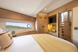 VIP cabin looking to starboard with vanity unit